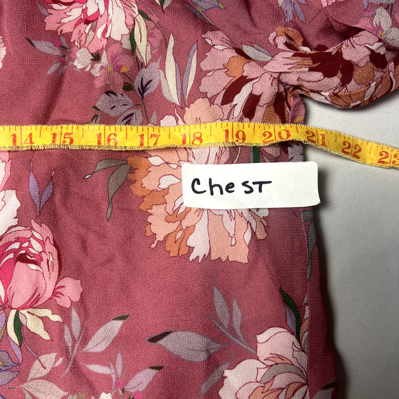 Yumi Kim Womens Large Sundown Viscose‎ Top Celestica Rose Floral Ruffled Collar - Picture 9 of 12